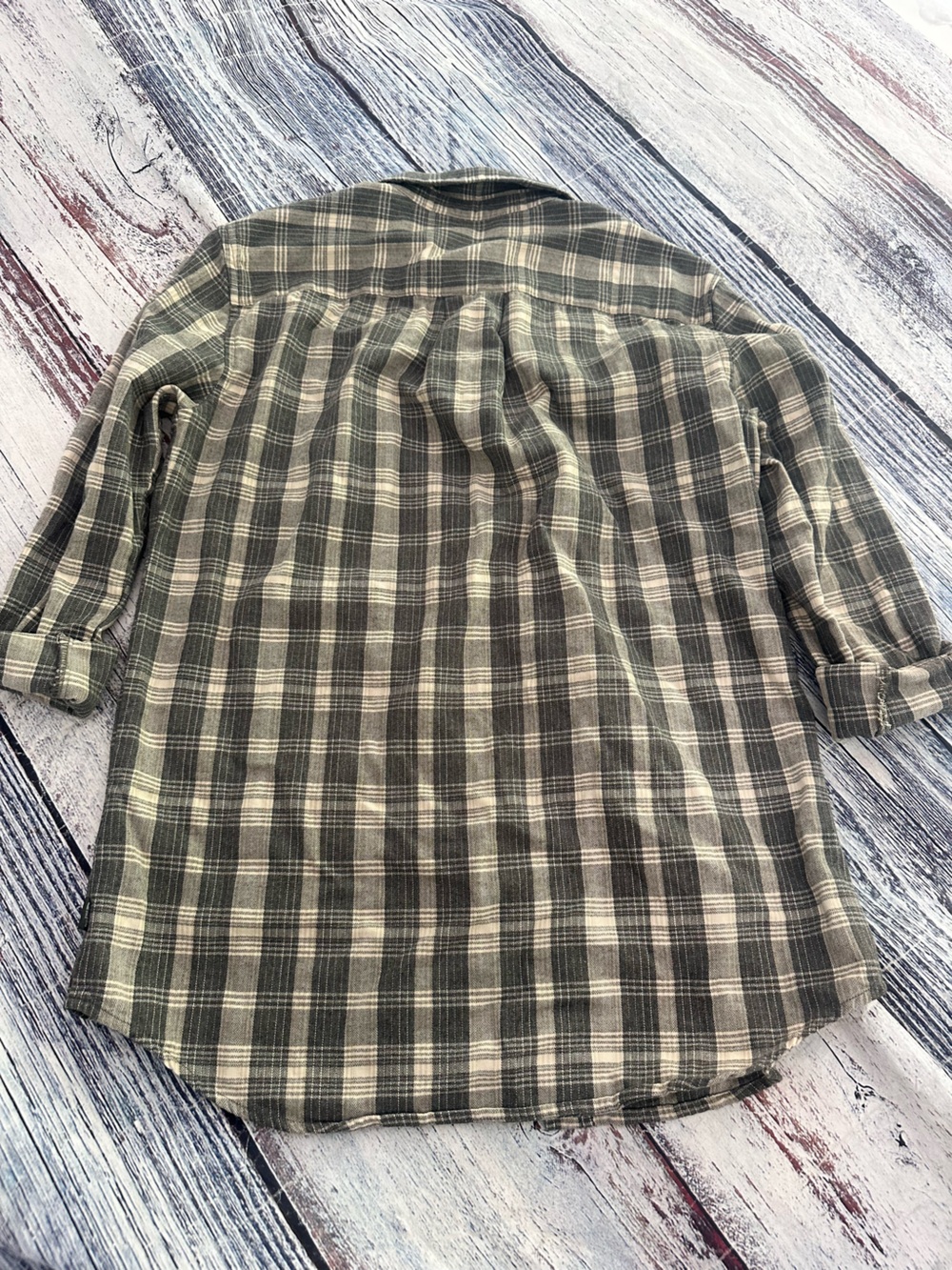 The North Face Casual Plaid Button-Up Shirt in Black & Cream - Picture 3 of 9